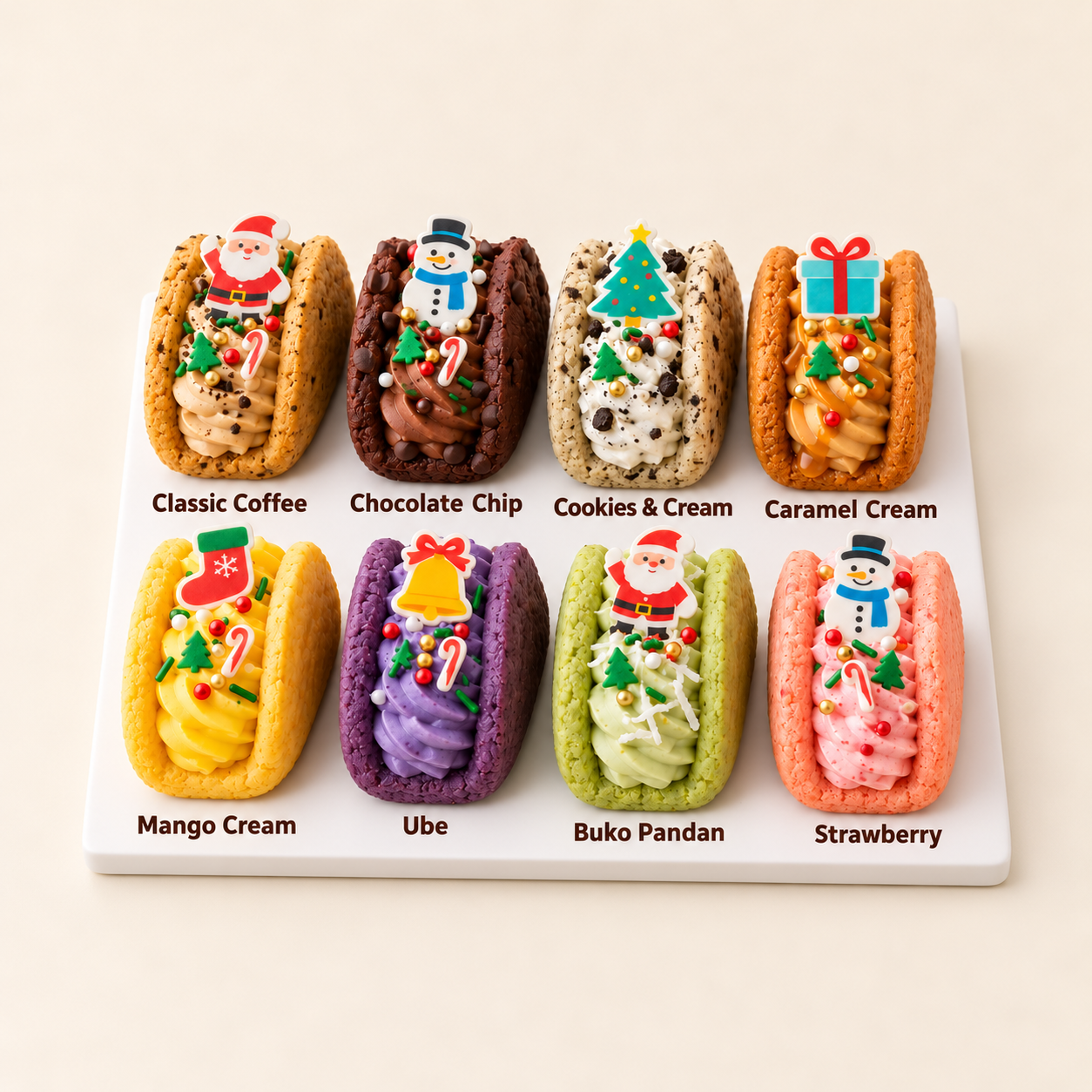 Christmas U-Shaped Filled Cookies — Eight Flavours