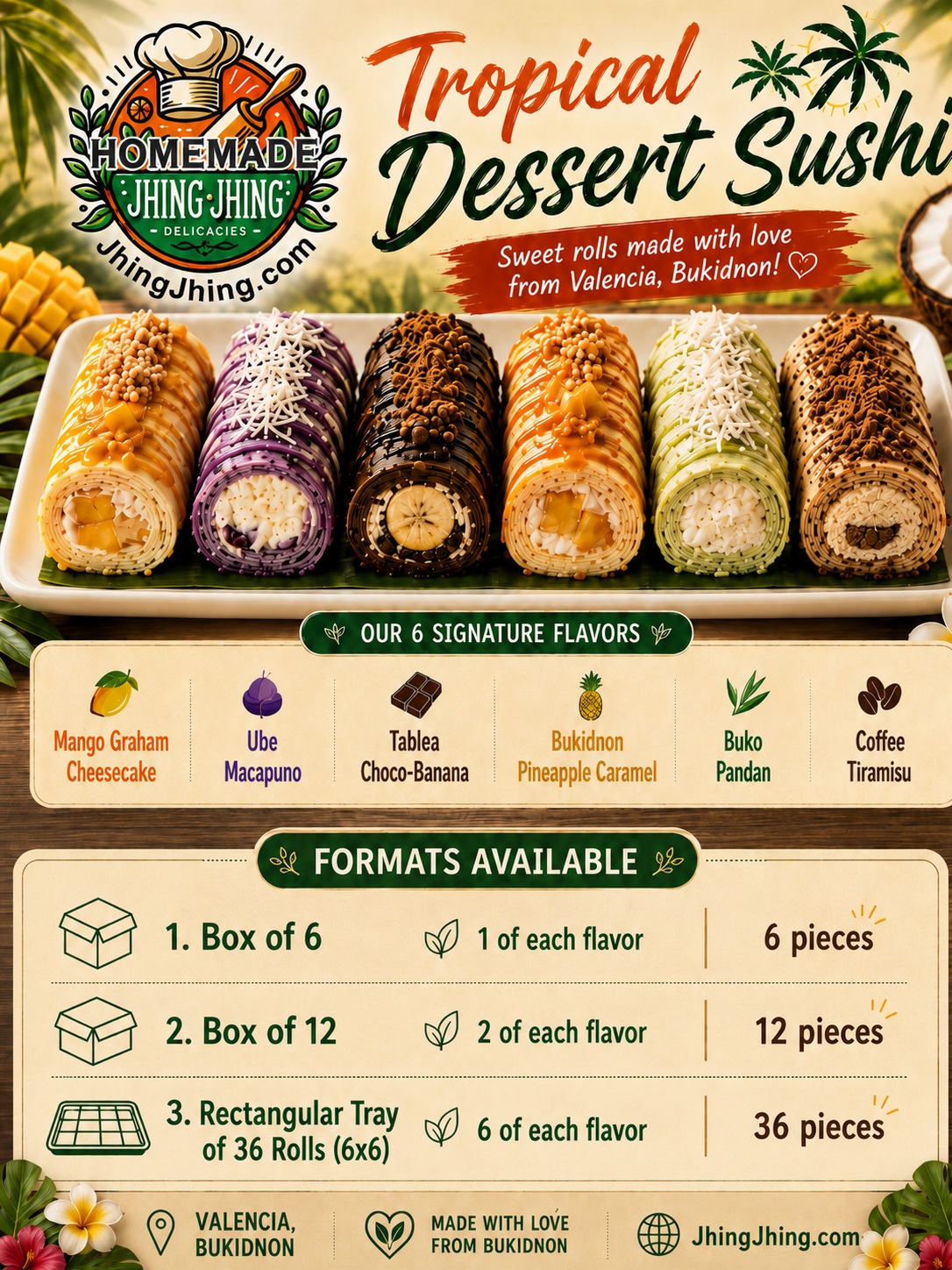 Tropical Dessert Sushi