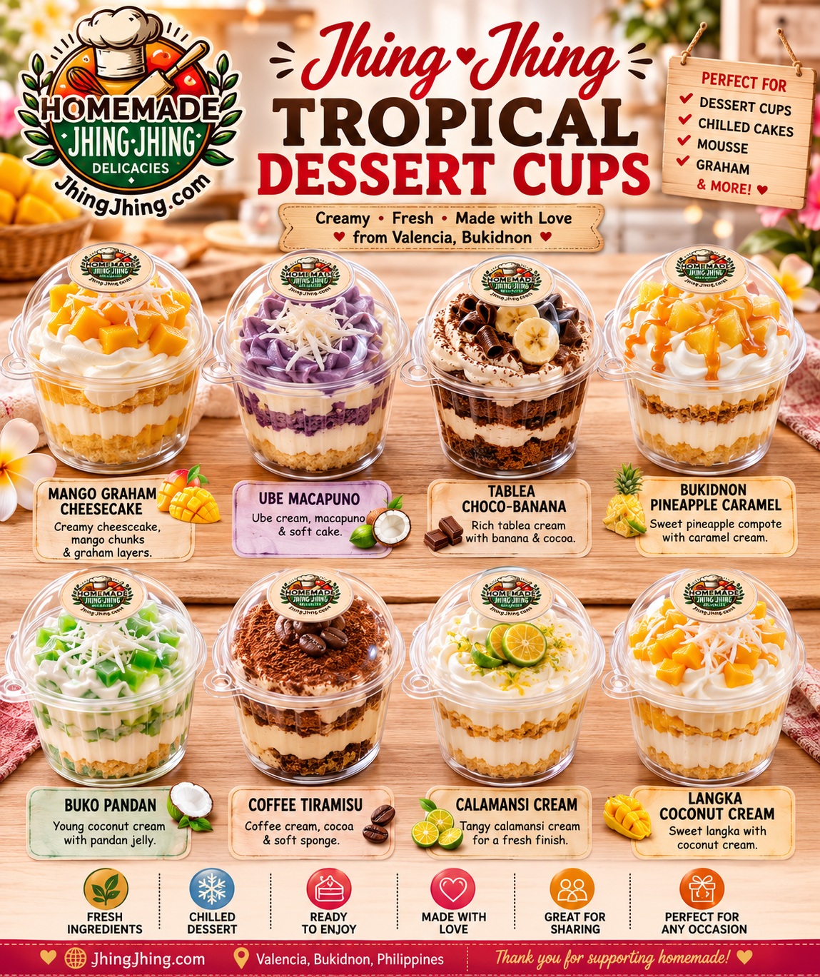 Tropical Dessert Cups