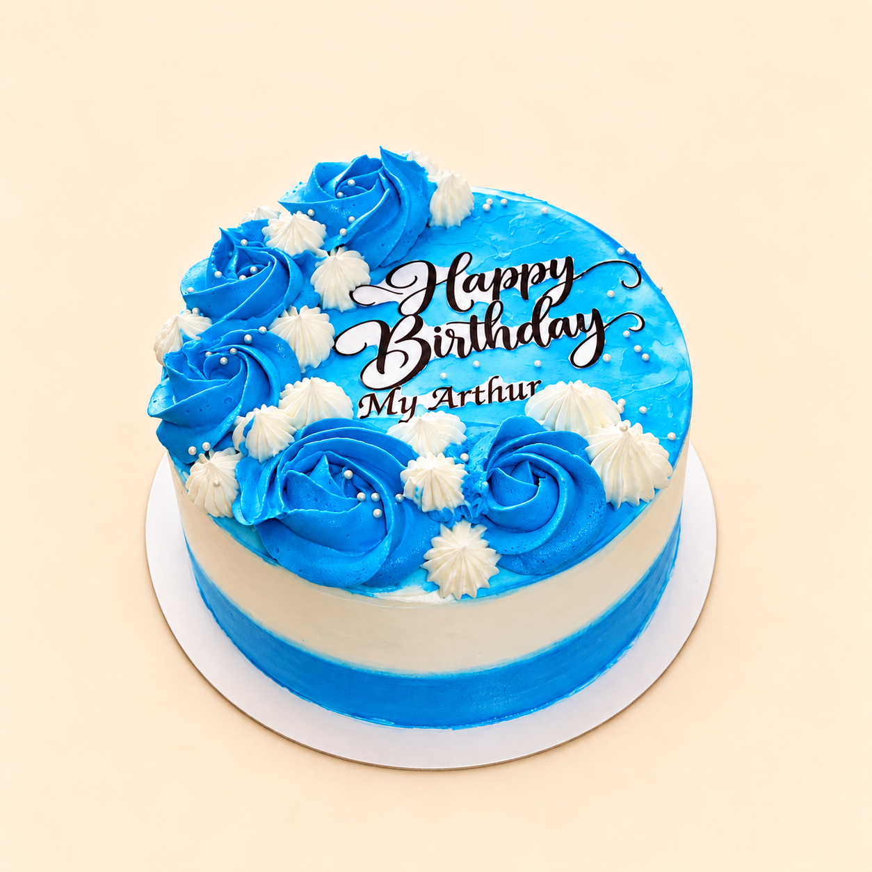 Blue Rose Birthday Cake — Arthur
