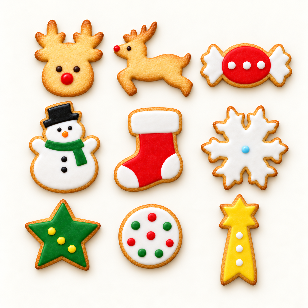 Christmas Cookies — Reindeer & Winter Shapes