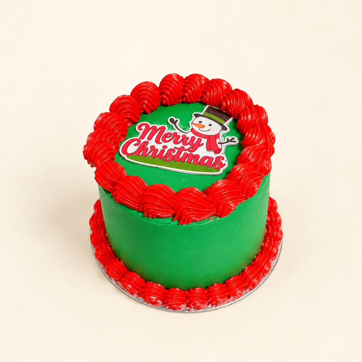 Green Merry Christmas Cake
