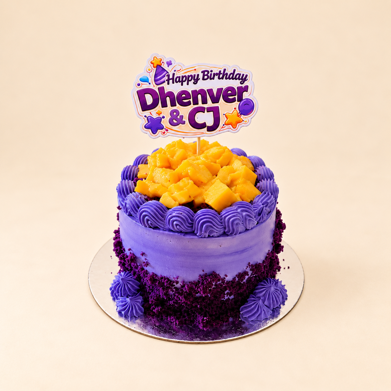 Ube Cake with Leche Flan