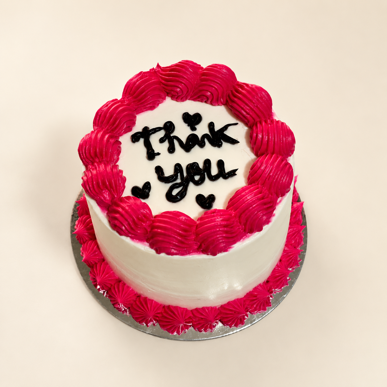 Thank You Cake with Hearts